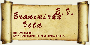 Branimirka Vila vizit kartica